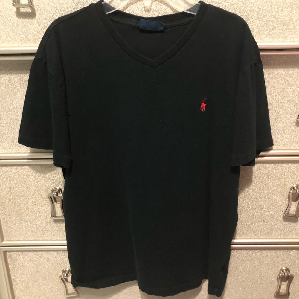 Polo by Ralph Lauren Black V-Neck Shirt